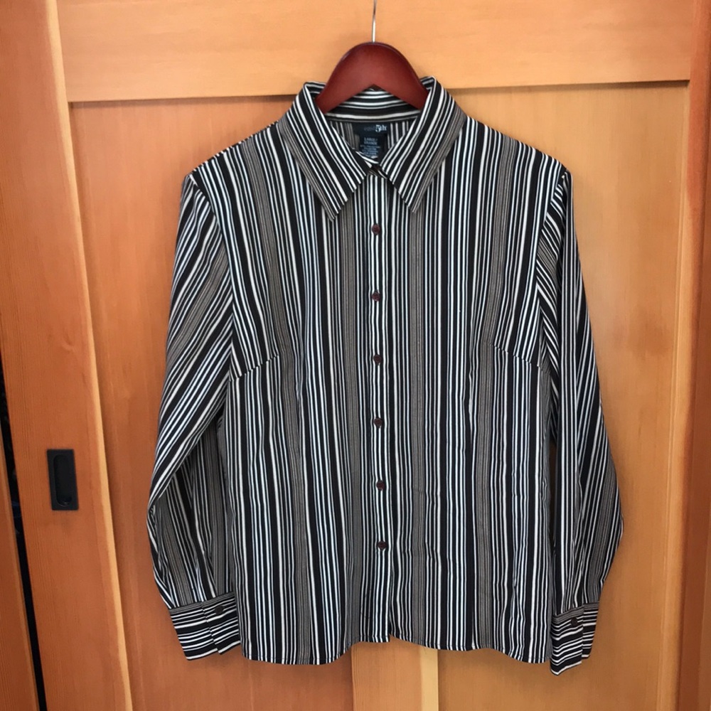 Ladies multi stripe blouse